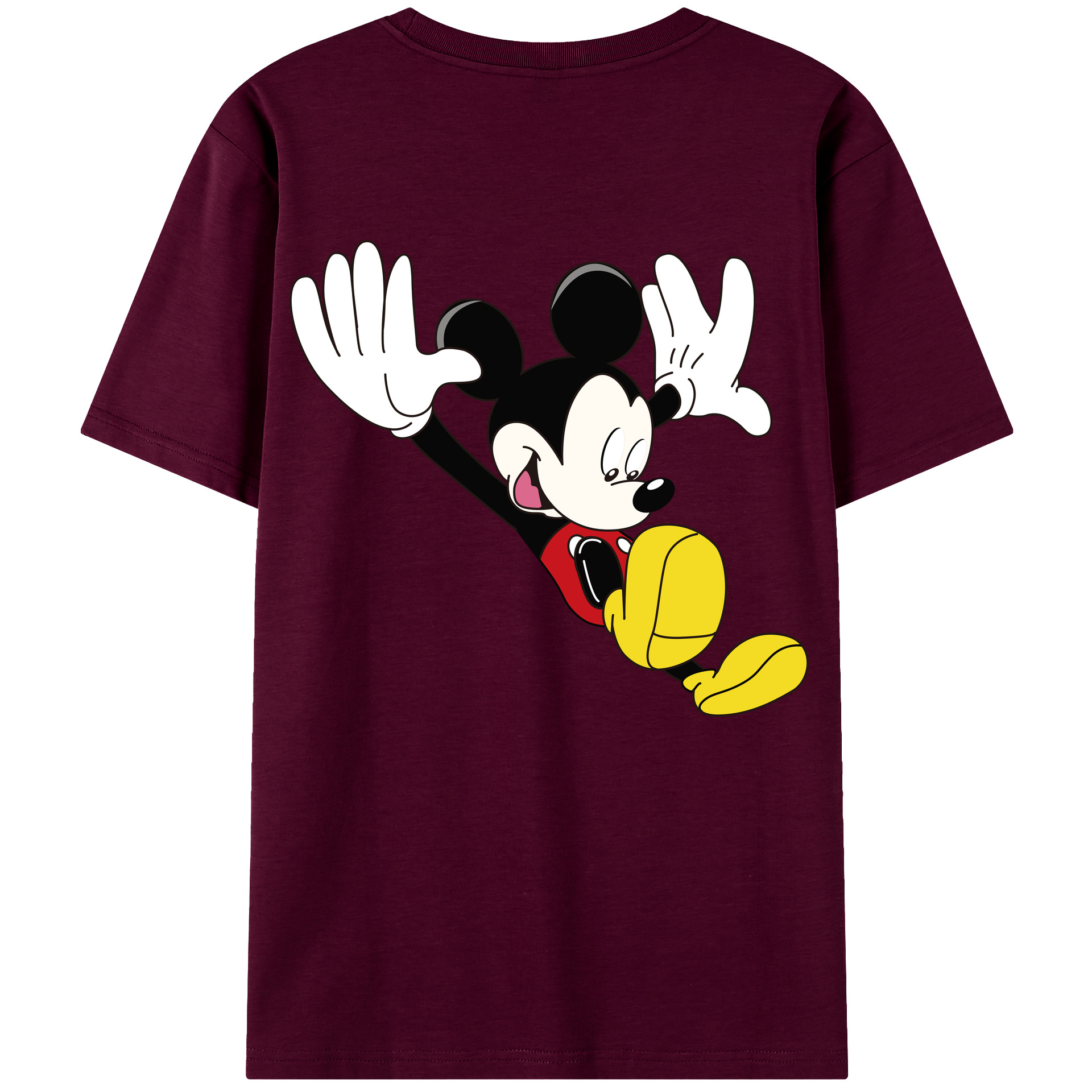 （画像用） ミッキーマウス Mickey Mouse レディース半袖Tシャツ(バックプリント)